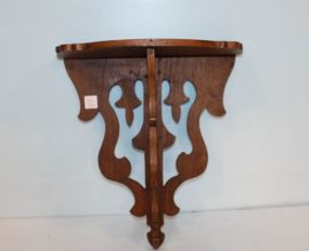 Walnut Victorian Hanging Shelf