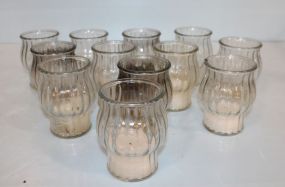 Twelve Clear Candleholders