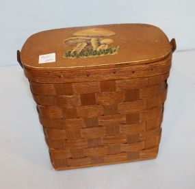 Wood Basket with Lid
