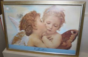 Putto's Kiss Framed Cupid Print