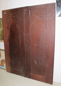 Two Carved Wood Doors