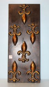 Decorative Metal Fluer-de-lis Plaque