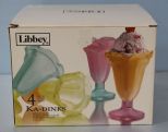 Set of Four Libbey Sundae Glasses