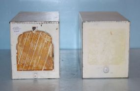 Two Tin Bread Boxes