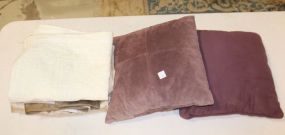 Two Purple Suede Pillows, Pillow Covers