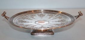 International Ornate Silverplate Cake Basket