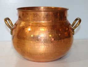 Copper Pot with Brass Handles