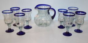 Pitcher and Six Glasses