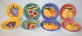 Eight Hand Painted Plates