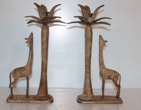 Pair Metal Candlesticks