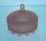 Pink Satin Glass Covered Candy Dish