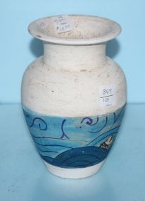 Pottery Vase with Fish Design