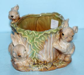 Rabbit Pottery Flower Vase