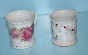 Two Victorian Floral Mugs