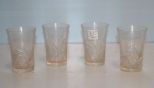 Four Cut Glass Glasses