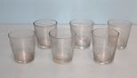 Six Etched Glasses