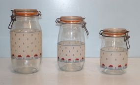 Set of Three Arc Frame Canisters