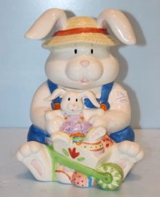 Easter Rabbit Cookie Jar