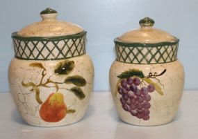 Two Cornucopia by Raymond Waitese Canisters