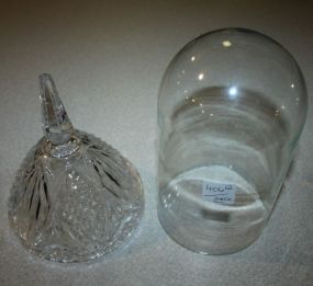 Clear Glass Dome and Lead Crystal Lid Dome