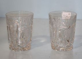 Two Cut Glass Tumblers