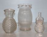 Three Clear Vases