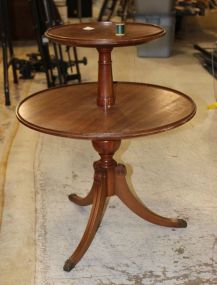 Two Tier Duncan Phyfe Style Side Table