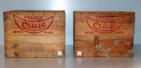 Two France Cruse Wine Crates