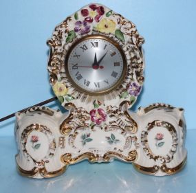 Electric Porcelain Victorian Style Mantle Clock
