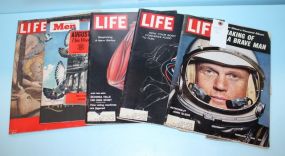 Five Vintage Magazines 1948 and 1962 (Life) Making of Brave Man- John Glenn