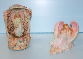 Two Resin Angel Figurines