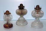 Three Old Oil Lamps