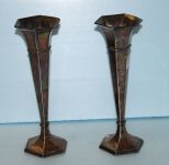 Pair Barbour Silverplate Vases