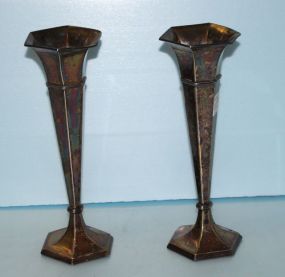 Pair Barbour Silverplate Vases