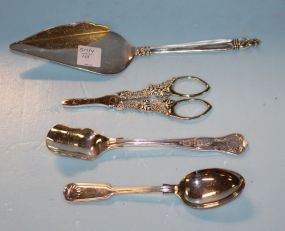 Silverplate Scoop, Snipers, Tablespoons, Cheese Knife