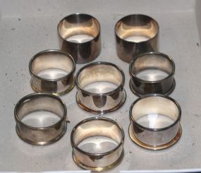 Six Matching Napkin Rings, Two Matching Napkin Rings
