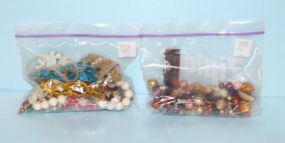 Two Bag Lots of Pieces to Repair Costume Jewelry