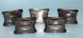 Set of Five Silverplate Napkin Rings