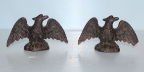 Small Pair Iron Eagle Bookends