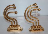 Two Brass Three Arm Hooks