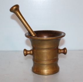 Heavy Brass Mortise and Pedestal
