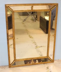 Decorative Divided Gold Mirror