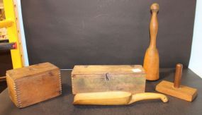 Antique Wooden Kitchen Utensils