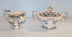 Royal Staffordshire Pottery Creamer and Sugar, English Pottery Creamer and Sugar