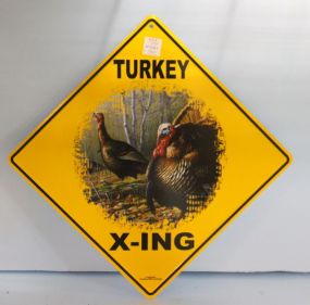Silk Screen Turkey Crossing Sign