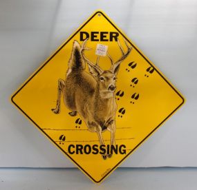 Silk Screen Deer Crossing Sign