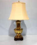 Two Large Brass Table Lamps