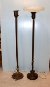 Two Vintage Floor Lamps