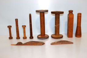 Antique Wood Spools
