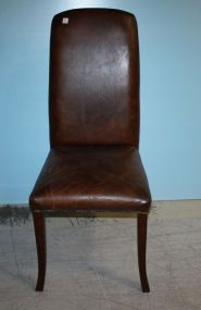 Faux Leather High Back Chair